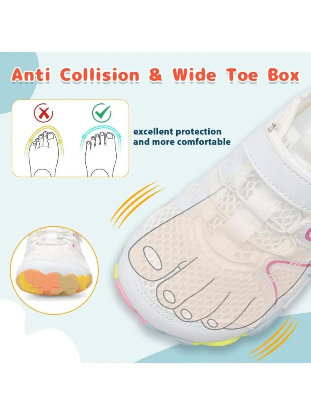Kids Non-Slip Water Sandals - Lightweight Barefoot Beach & Hiking Shoes